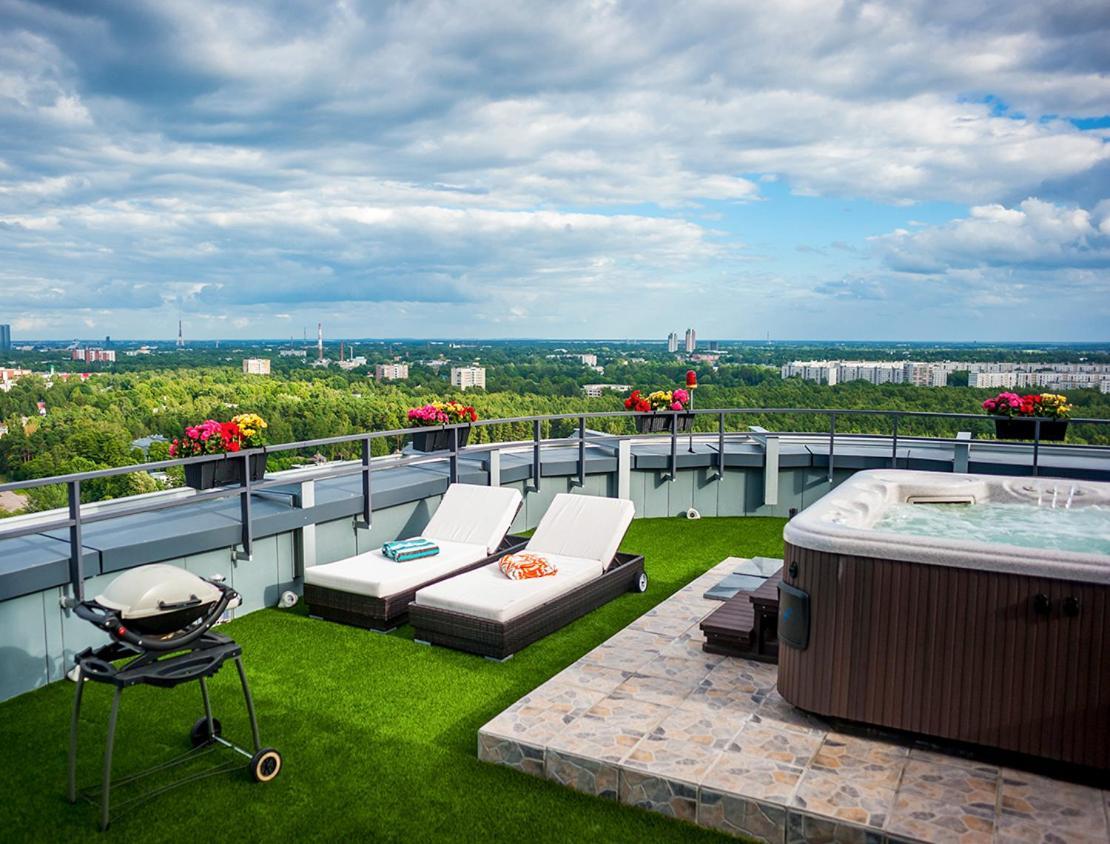 Skyhouse Riga Private Penthouse And Spa Dış mekan fotoğraf
